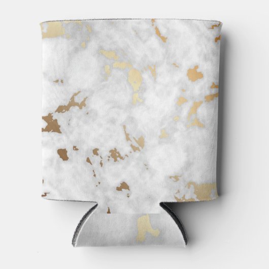 Goud Classy Marmeren stenen ontwerp Blikjeskoeler (Voorkant)