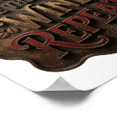 Goud COFFIE RED DE WERELD WIJN HERHAAL Poster (Hoek)