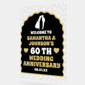 Goud Confetti 60e trouwdag Welkom Acryl Bord (Hoek)