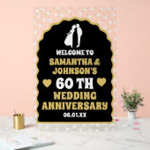 Goud Confetti 60e trouwdag Welkom Acryl Bord (Huwelijk)