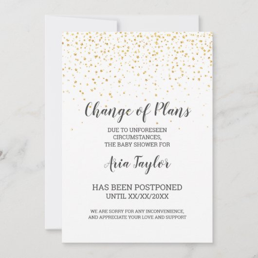 Goud Confetti - Aankondiging van de show (Voorkant)