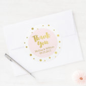 Goud Confetti Blush Roze Bruiloft Favor Labels (Envelop)