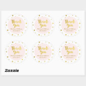 Goud Confetti Blush Roze Bruiloft Favor Labels (Vel)