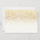 Goud Confetti Casual Handschrift Bruiloft Save The Date (Achterkant)