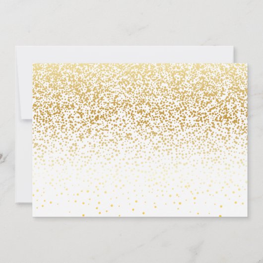 Goud Confetti Casual Handschrift Bruiloft Save The Date (Achterkant)