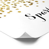 Goud Confetti Dot Sparkle en Shine Poster (Hoek)