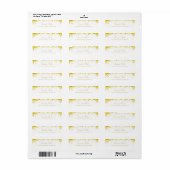 Goud Confetti Elegant Script Luxe Modern Etiket (Full Sheet)