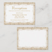 Goud Confetti en wit Informatiekaartje (Voorkant / Achterkant)