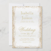 Goud Confetti en wit Kaart (Voorkant)