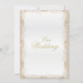 Goud Confetti en wit Kaart (Achterkant)