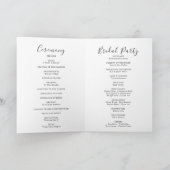 Goud Confetti Eucalyptus Foliage Folded Wedding Programma (Binnen)