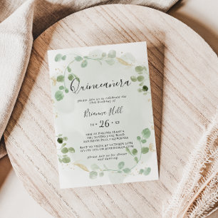 Goud Confetti Eucalyptus Foliage Kaart