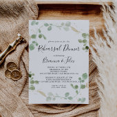 Goud Confetti Eucalyptus Foliage Rehearings Dinner Kaart