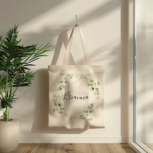 Goud Confetti Eucalyptus Foliage Tote Bag