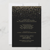 Goud Confetti Fancy Script Bachelorette Weekend Kaart (Achterkant)