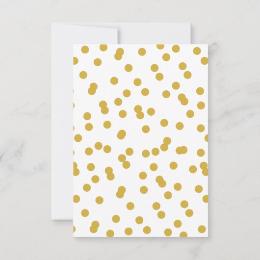 Goud Confetti Geslacht Bang en Stropdas Save The Date (Achterkant)