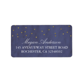 Goud Confetti  Navy Bruiloft Etiket