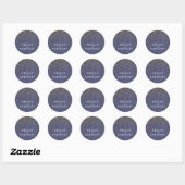  Goud Confetti Navy Bruiloft Ronde Sticker (Vel)