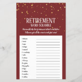 Goud Confetti op de Woordkramble van de Bourgogne Flyer (Voorkant)