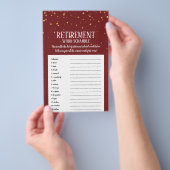 Goud Confetti op de Woordkramble van de Bourgogne Flyer (Hand)