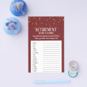 Goud Confetti op de Woordkramble van de Bourgogne Flyer (Enkel)