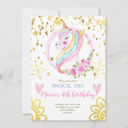 Goud Confetti Regenboogvlinder Kaart (Voorkant)