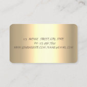 Goud Confetti, schaar, haardroger Visitekaartje (Achterkant)