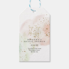 Goud Confetti Sip Hooray Vrijgezellenfeest Cadeaulabel