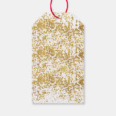 Goud Confetti Vrijgezellenfeest Cadeaulabel (Achterkant)