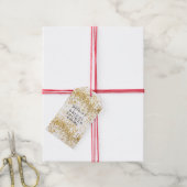 Goud Confetti Vrijgezellenfeest Cadeaulabel (Met Touw)