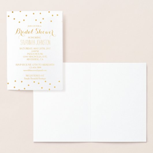 Goud Confetti Vrijgezellenfeest Folie Kaarten (Display)