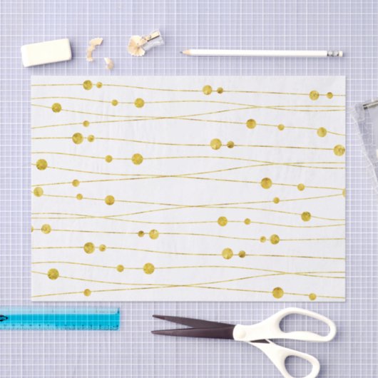 Goud Confetti-weefselpapier Tissuepapier (Craft)