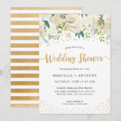 Goud Confetti + witte Florence Kaart (Voorkant / Achterkant)