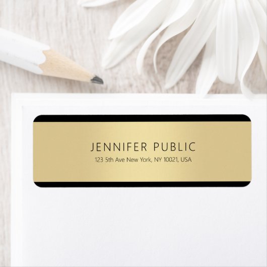 Goud Creatief Eenvoudige Sjabloon Professioneel Mo Etiket (Insitu)