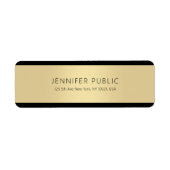 Goud Creatief Eenvoudige Sjabloon Professioneel Mo Etiket (Voorkant)