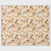 Goud Crème Bruine Munt Cirkels Cadeaupapier (Vlak)