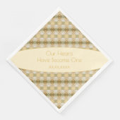 Goud crème en groen met grijs servet (Hoek)