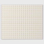 Goud Crème Strepen Patroon Kerstmis Cadeaupapier (Vlak)