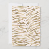 Goud Crème Zebraprint Kaart (Achterkant)