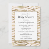 Goud Crème Zebraprint Kaart (Voorkant)