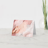 Goud  Cross Peach Roze Bloemen Meisje Doop Bedankkaart (Achterkant)