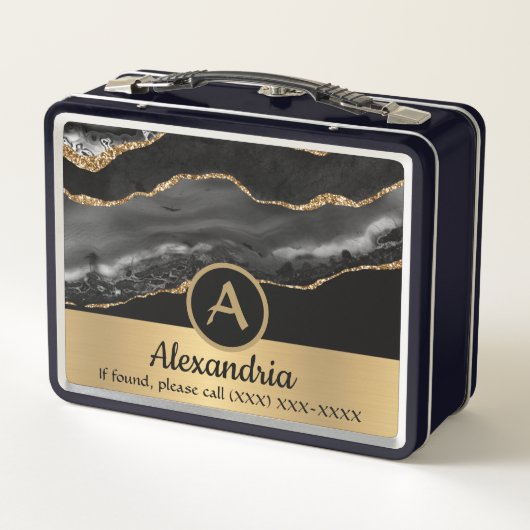 Goud Custom Monogram Naam Luxe Chique (Achterkant)