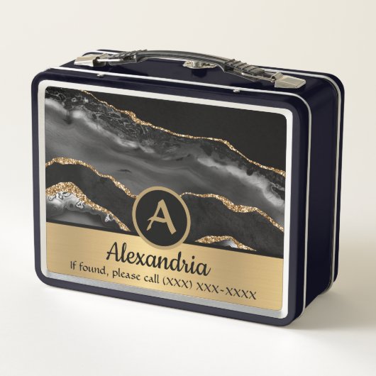 Goud Custom Monogram Naam Luxe Chique (Achterkant)