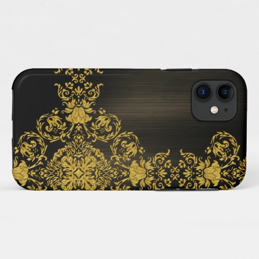 Goud  Damask Case-Mate iPhone Case (Achterkant (horizontaal))