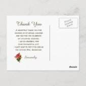 Goud Damask Roos Vrijgezellenfeest Dank u Briefkaart (Achterkant)