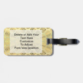 Goud damppatroon bagagelabel (Achterkant horizontaal)