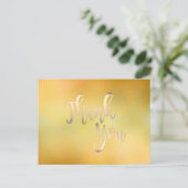 Goud Dank je Glass Glitter Clean Briefkaart (Staand voorkant)