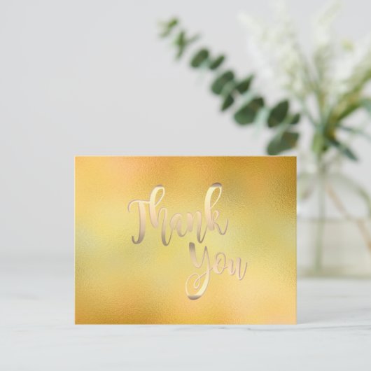 Goud Dank je Glass Glitter Clean Briefkaart (Staand voorkant)