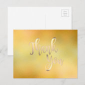 Goud Dank je Glass Glitter Clean Briefkaart (Voorkant / Achterkant)