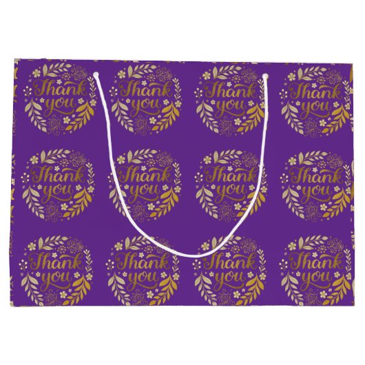 Goud Dank u Groot Cadeauzakje (Achterkant)